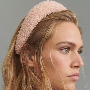 Sherpa Puff Headband (White)